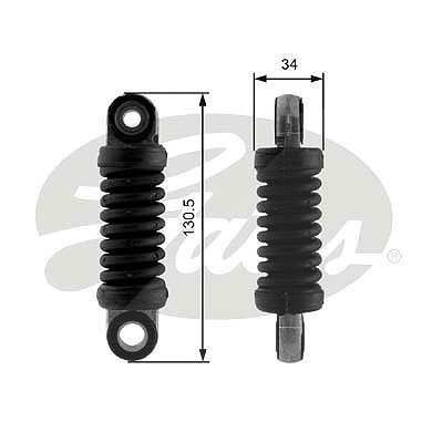 Gates Schwingungsdämpfer, Keilrippenriemen [Hersteller-Nr. T38407] für Citroën, Fiat, Lancia, Peugeot von GATES
