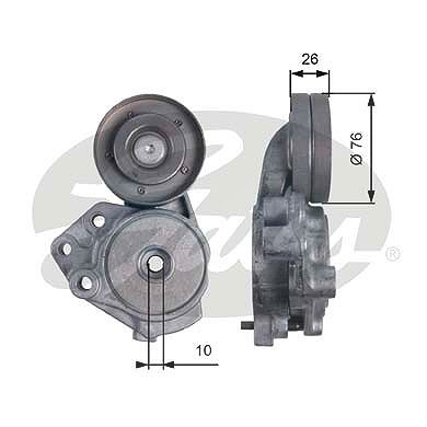 Gates Spannrolle, Keilrippenriemen [Hersteller-Nr. T39173] für Audi, Seat, Skoda, VW von GATES