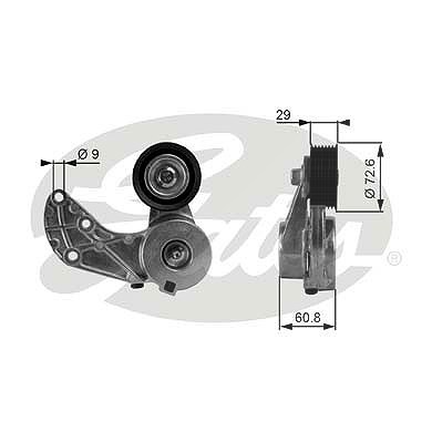 Gates Spannrolle, Keilrippenriemen [Hersteller-Nr. T38317] für VW, Audi, Porsche von GATES