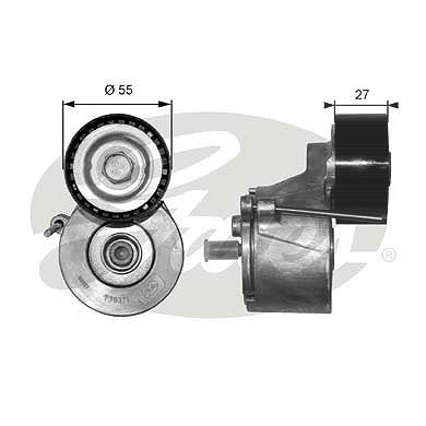 Gates Spannrolle, Keilrippenriemen [Hersteller-Nr. T38371] für Citroën, Ford, Mazda, Peugeot, Suzuki von GATES