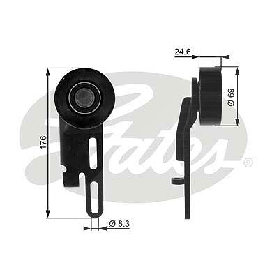 Gates Spannrolle, Keilrippenriemen [Hersteller-Nr. T36071] für Citroën, Peugeot von GATES