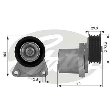 Gates Spannrolle, Keilrippenriemen [Hersteller-Nr. T38204] für Ford, Volvo von GATES