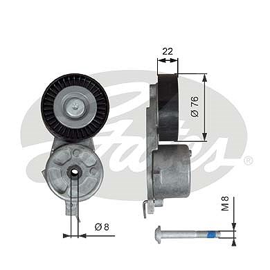 Gates Spannrolle, Keilrippenriemen [Hersteller-Nr. T39141] für Ford von GATES