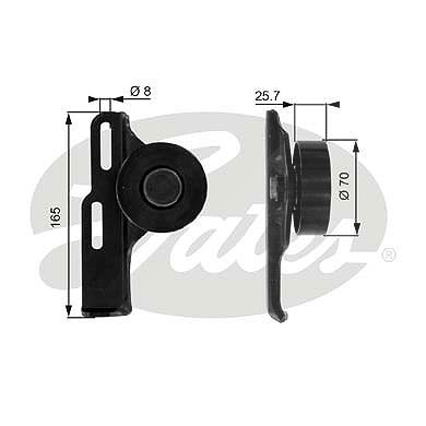 Gates Spannrolle, Keilrippenriemen [Hersteller-Nr. T36035] für Renault von GATES