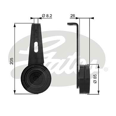 Gates Spannrolle, Keilrippenriemen [Hersteller-Nr. T36059] für Citroën, Fiat, Lancia, Peugeot, Suzuki von GATES