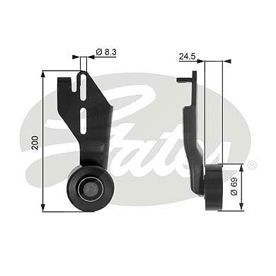 Gates Spannrolle, Keilrippenriemen [Hersteller-Nr. T36063] für Citroën, Peugeot von GATES