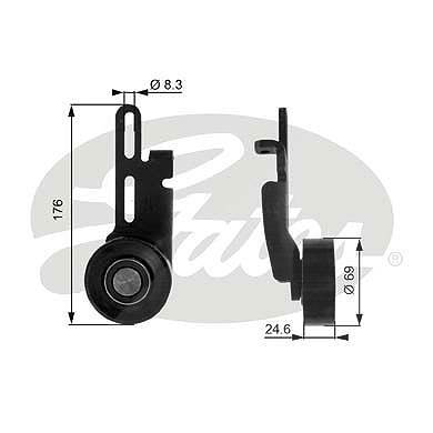 Gates Spannrolle, Keilrippenriemen [Hersteller-Nr. T36070] für Citroën, Peugeot von GATES