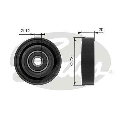 Gates Spannrolle, Keilrippenriemen [Hersteller-Nr. T36086] für Hyundai, Kia von GATES