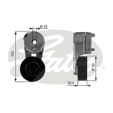 Gates Spannrolle, Keilrippenriemen [Hersteller-Nr. T38163] für Jeep von GATES