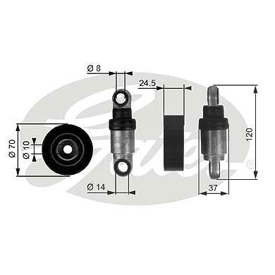 Gates Spannrolle, Keilrippenriemen [Hersteller-Nr. T38242] für BMW von GATES