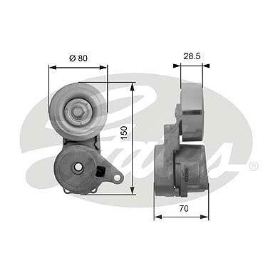 Gates Spannrolle, Keilrippenriemen [Hersteller-Nr. T38413] für Mitsubishi von GATES