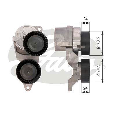 Gates Spannrolle, Keilrippenriemen [Hersteller-Nr. T39026] für Volvo von GATES