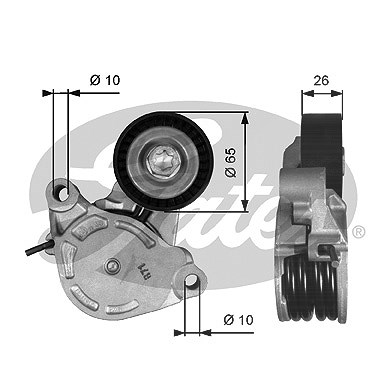 Gates Spannrolle, Keilrippenriemen [Hersteller-Nr. T39400] für BMW, Mini von GATES