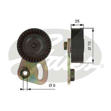 Gates Spannrolle, Keilrippenriemen [Hersteller-Nr. T39019] für Land Rover, Mg, Rover von GATES