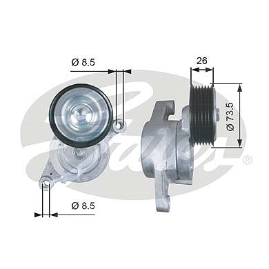 Gates Spannrolle, Keilrippenriemen [Hersteller-Nr. T39279] für Mazda von GATES