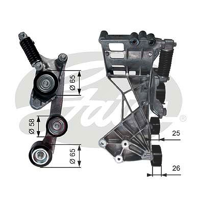 Gates Spannrolle, Keilrippenriemen [Hersteller-Nr. T39136] für Mercedes-Benz von GATES