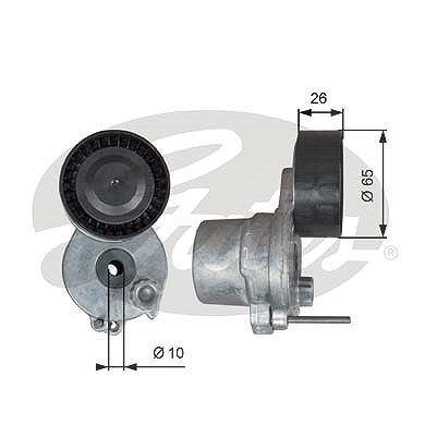 Gates Spannrolle, Keilrippenriemen [Hersteller-Nr. T39338] für Mercedes-Benz von GATES