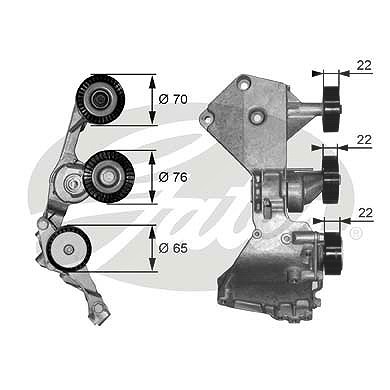 Gates Spannrolle, Keilrippenriemen [Hersteller-Nr. T38466] für Mercedes-Benz von GATES