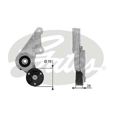 Gates Spannrolle, Keilrippenriemen [Hersteller-Nr. T38304] für Renault, Volvo von GATES