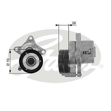 Gates Spannrolle, Keilrippenriemen [Hersteller-Nr. T38283] für Seat, VW von GATES