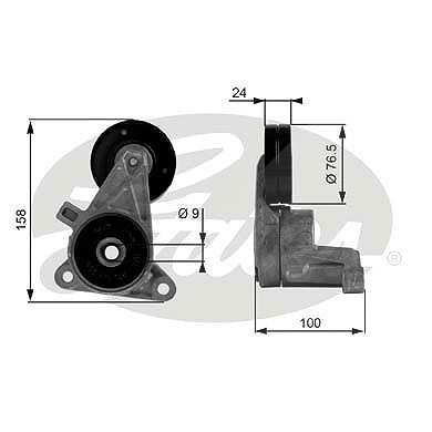 Gates Spannrolle, Keilrippenriemen [Hersteller-Nr. T38437] für Volvo von GATES