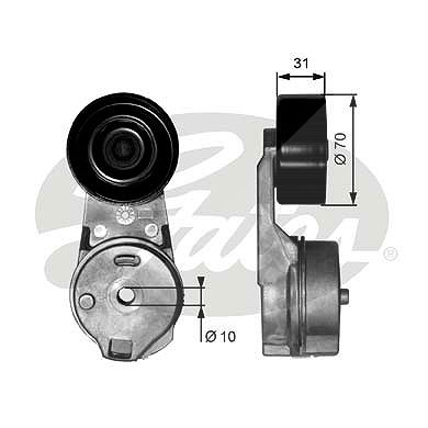 Gates Spannrolle, Keilrippenriemen [Hersteller-Nr. T39065] für VW von GATES