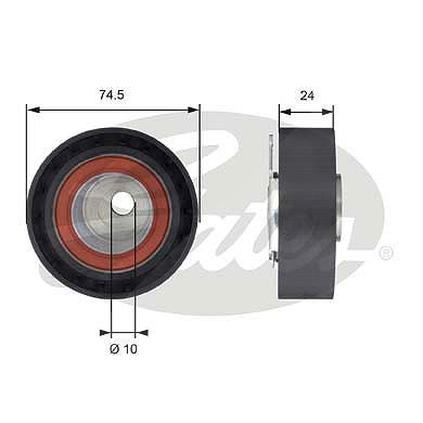 Gates Spannrolle, Zahnriemen [Hersteller-Nr. T43116] für Ford, Mazda von GATES
