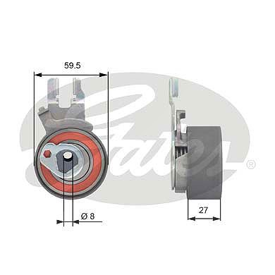 Gates Spannrolle, Zahnriemen [Hersteller-Nr. T43173] für Ford, Volvo von GATES