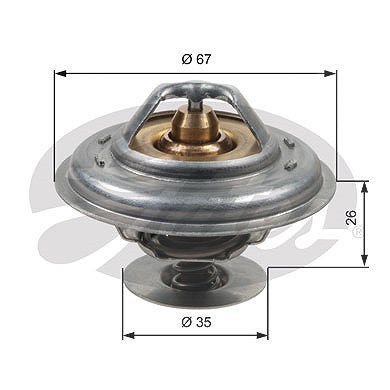 Gates Thermostat, Kühlmittel [Hersteller-Nr. TH13287G1] für Audi, Bentley, VW von GATES