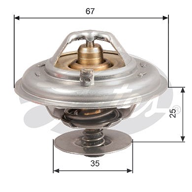 Gates Thermostat, Kühlmittel [Hersteller-Nr. TH14380G1] für Audi, Ford, Seat, VW von GATES