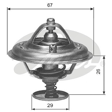 Gates Thermostat, Kühlmittel [Hersteller-Nr. TH09180G1] für BMW, Land Rover, VW von GATES