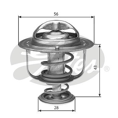 Gates Thermostat, Kühlmittel [Hersteller-Nr. TH31388G1] für Mitsubishi, Nissan, Proton, Toyota von GATES