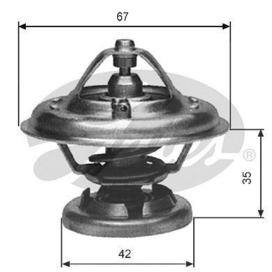 Gates Thermostat, Kühlmittel [Hersteller-Nr. TH12685G1] für Gm Korea, Mercedes-Benz, Ssangyong von GATES