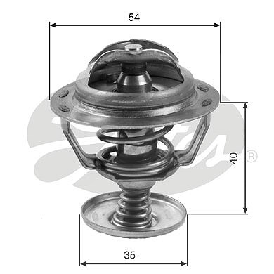 Gates Thermostat, Kühlmittel [Hersteller-Nr. TH06082G1] für Ford, Ford Usa von GATES