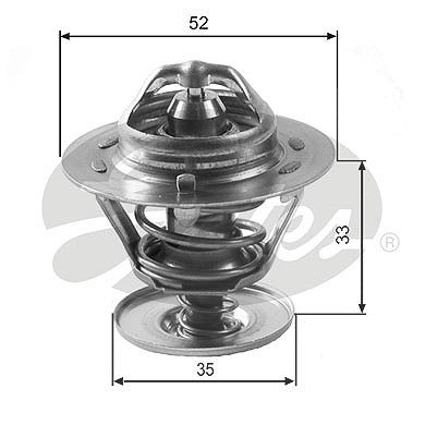 Gates Thermostat, Kühlmittel [Hersteller-Nr. TH12592G1] für Ford, Mazda von GATES