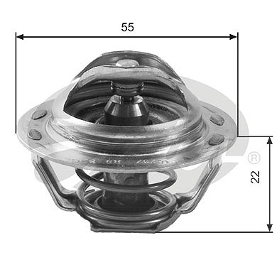 Gates Thermostat, Kühlmittel [Hersteller-Nr. TH13783G1] für Citroën, Fiat, Lancia, Peugeot von GATES