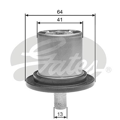 Gates Thermostat, Kühlmittel [Hersteller-Nr. TH25882G1] für Citroën, Fiat, Lancia, Peugeot, Renault von GATES