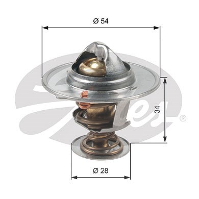 Gates Thermostat, Kühlmittel [Hersteller-Nr. TH47685G1] für Hyundai, Kia von GATES