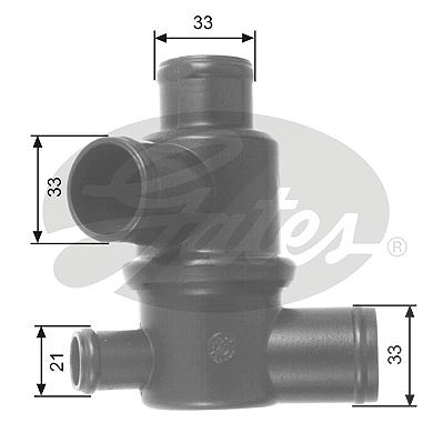 Gates Thermostat, Kühlmittel [Hersteller-Nr. TH14687] für Lada von GATES