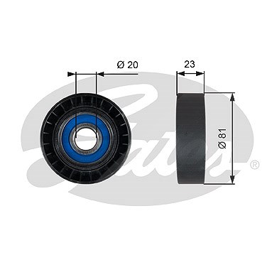 Gates Umlenk-/Führungsrolle, Keilrippenriemen [Hersteller-Nr. T36208] für Alfa Romeo, Fiat, Lancia von GATES