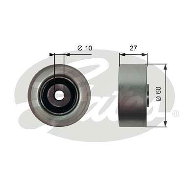 Gates Umlenk-/Führungsrolle, Keilrippenriemen [Hersteller-Nr. T36392] für Citroën, Peugeot von GATES