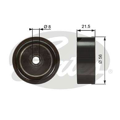 Gates Umlenk-/Führungsrolle, Keilrippenriemen [Hersteller-Nr. T36122] für Dacia, Nissan, Renault von GATES