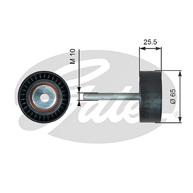 Gates Umlenk-/Führungsrolle, Keilrippenriemen [Hersteller-Nr. T36772] für Citroën, Fiat, Opel, Peugeot von GATES