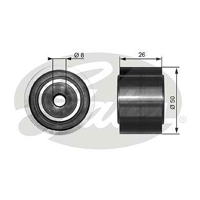 Gates Umlenk-/Führungsrolle, Keilrippenriemen [Hersteller-Nr. T36191] für Citroën, Fiat, Peugeot von GATES