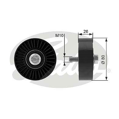 Gates Umlenk-/Führungsrolle, Keilrippenriemen [Hersteller-Nr. T36369] für BMW von GATES