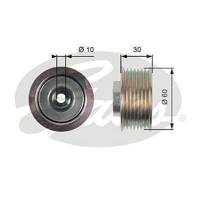 Gates Umlenk-/Führungsrolle, Keilrippenriemen [Hersteller-Nr. T36406] für Suzuki von GATES