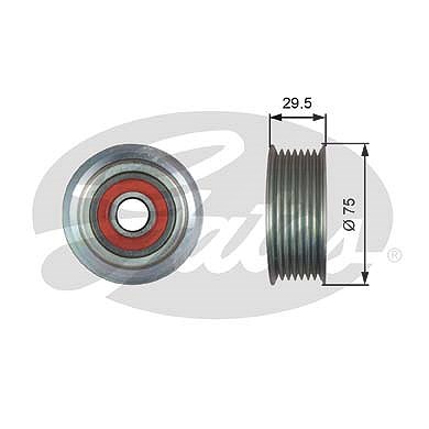 Gates Umlenk-/Führungsrolle, Keilrippenriemen [Hersteller-Nr. T36447] für Honda von GATES