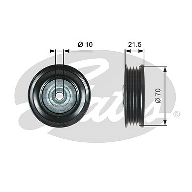 Gates Umlenk-/Führungsrolle, Keilrippenriemen [Hersteller-Nr. T36747] für Opel, Suzuki von GATES