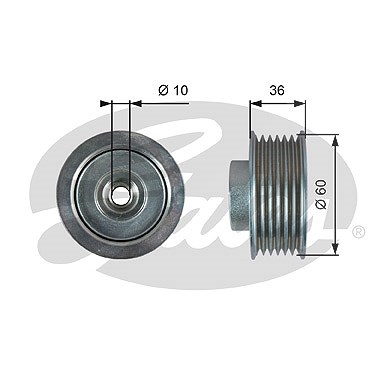 Gates Umlenk-/Führungsrolle, Keilrippenriemen [Hersteller-Nr. T36753] für Suzuki von GATES