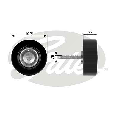 Gates Umlenk-/Führungsrolle, Keilrippenriemen [Hersteller-Nr. T36263] für Mazda von GATES